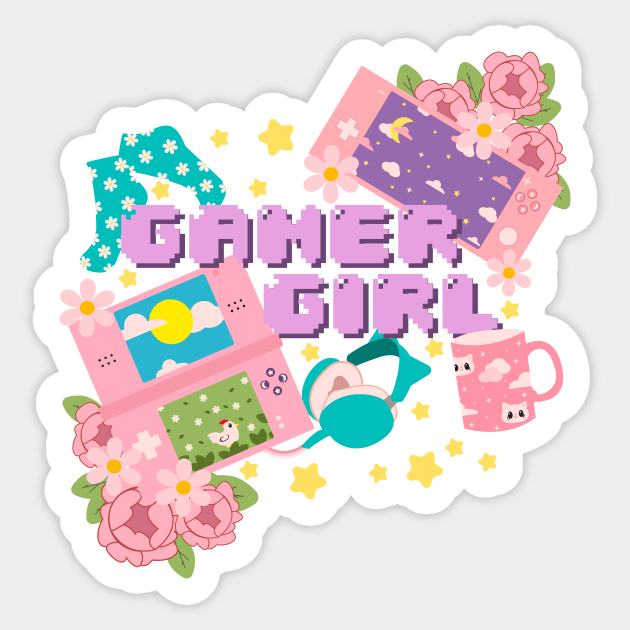 Gamer girl Sticker by rachelaranha